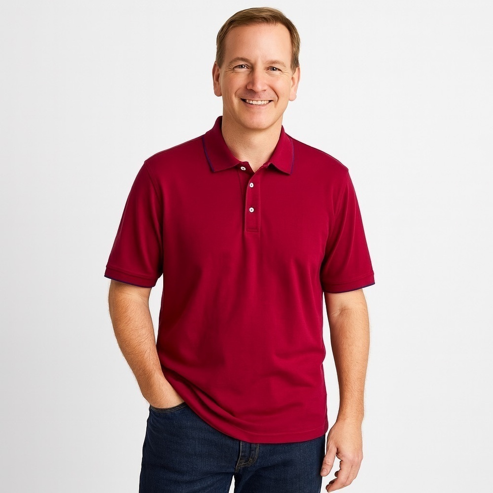 Turnbury Burgundy Polo Size L | 3000